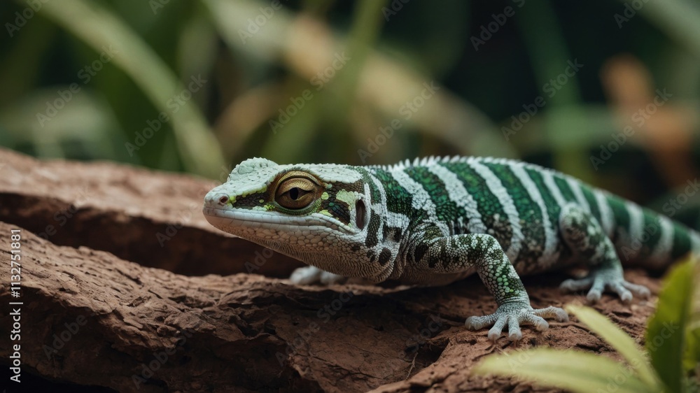 Fototapeta premium lizard in nature, reptile animal gecko