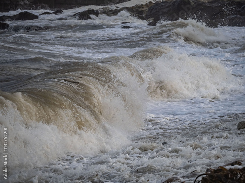 stormy seas at Holyhead Breakwater photo