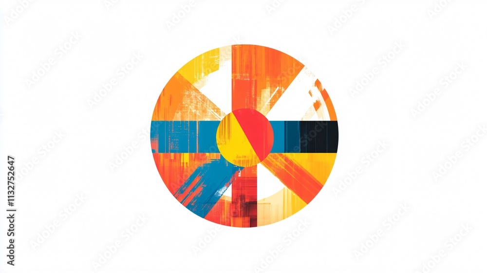Fototapeta premium Round Radioactive Symbol Vector Isolated Illustration