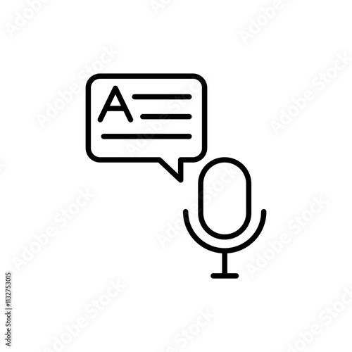 Linguistic speech outline icons, minimalist vector illustration ,simple transparent graphic element .Isolated on white background