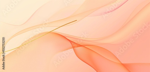 A minimalistic, luxurious smooth gradient soft peach background transitioning from a light coral to a gentle blush, with a single, elegant gold line running diagonally across.