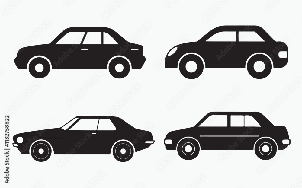 Fototapeta premium Car icon Silhouette