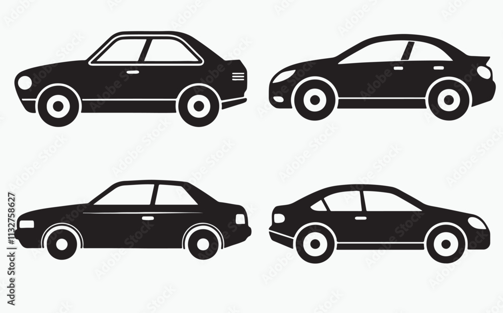 Fototapeta premium Car icon Silhouette