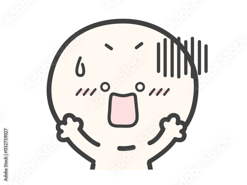 驚きのシンプルでかわいい人物のベクターイラスト素材01