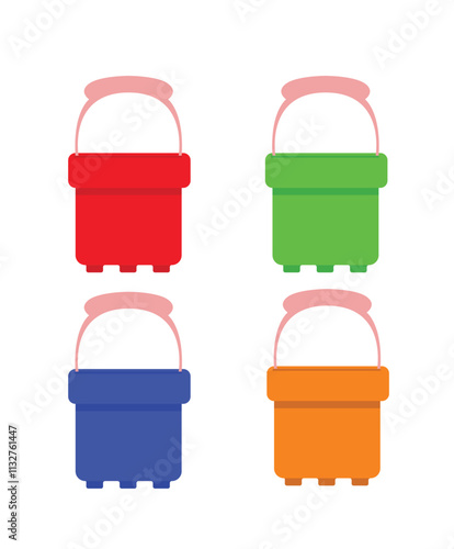Plastic kettles for the beach