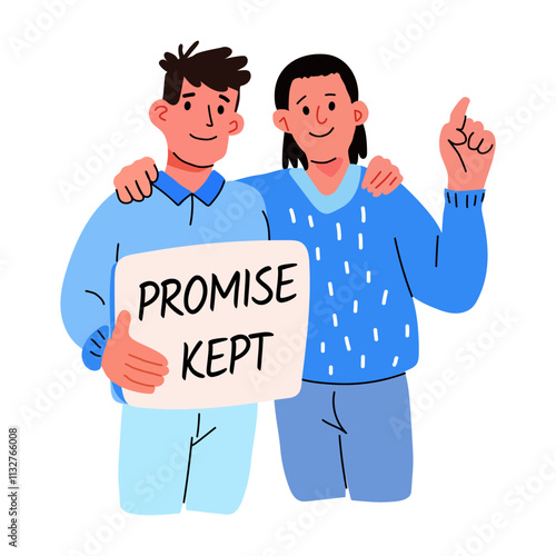 A simple yet powerful illustration of a hand holding a heart, symbolizing keeping a promise.