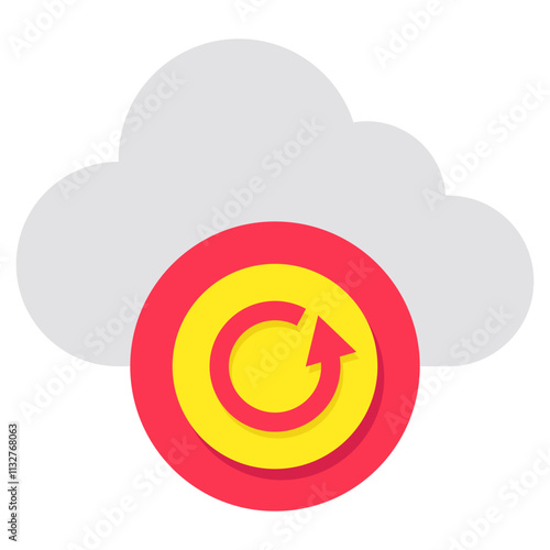 Perfect design icon of cloud reload