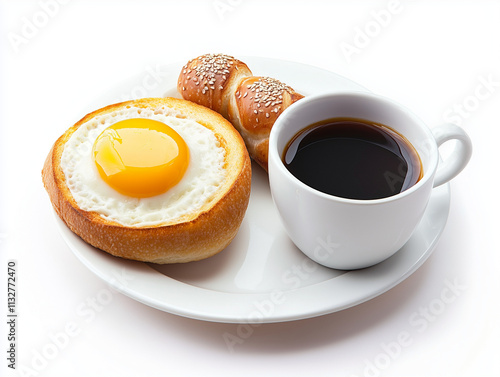 cup of coffee and a bun