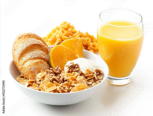 muesli with orange juice