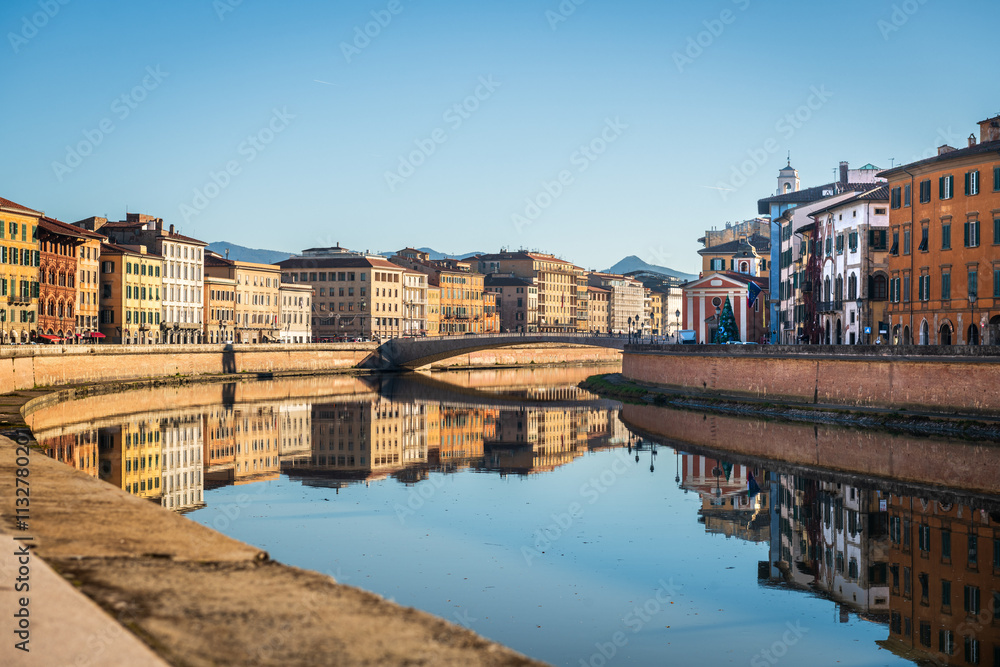 Fototapeta premium Pisa, Italy on the Arno River