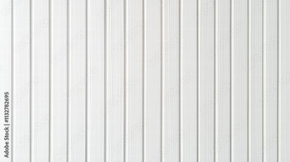 Fototapeta premium Furnace furniture. White vertical wood paneling with a clean, minimalist appearance.