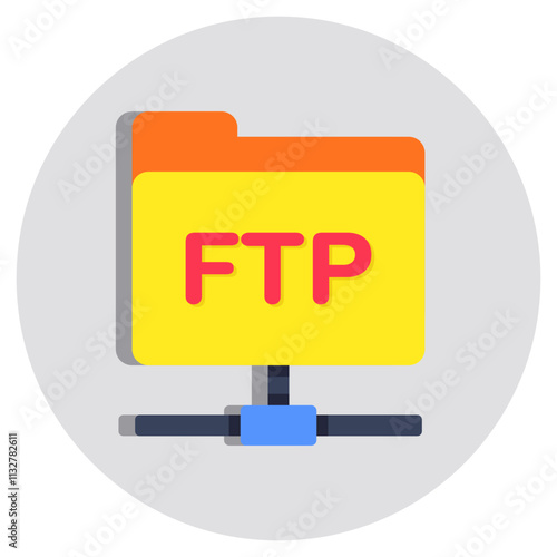 An icon design of ftp folder