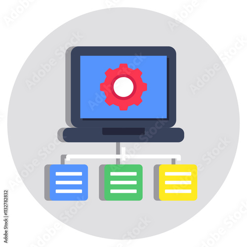 Wallpaper Mural Perfect design icon of laptop setting connection Torontodigital.ca