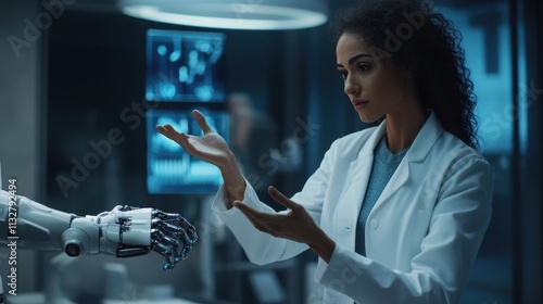 Doctor Using Robotic Arm Du...