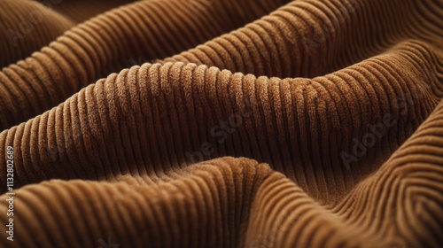 Wallpaper Mural Close-up of Brown Corduroy Fabric with Wrinkles and Texture Torontodigital.ca
