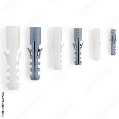 Assorted Wall Plugs in Different Sizes for Fixing and Fastening