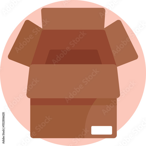 This icon illustrates a box with an open top.