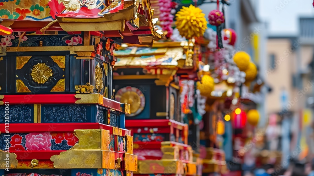 Fototapeta premium 14. The colorful, artistic decorations of the Gion Matsuri festival in Kyoto, Japan