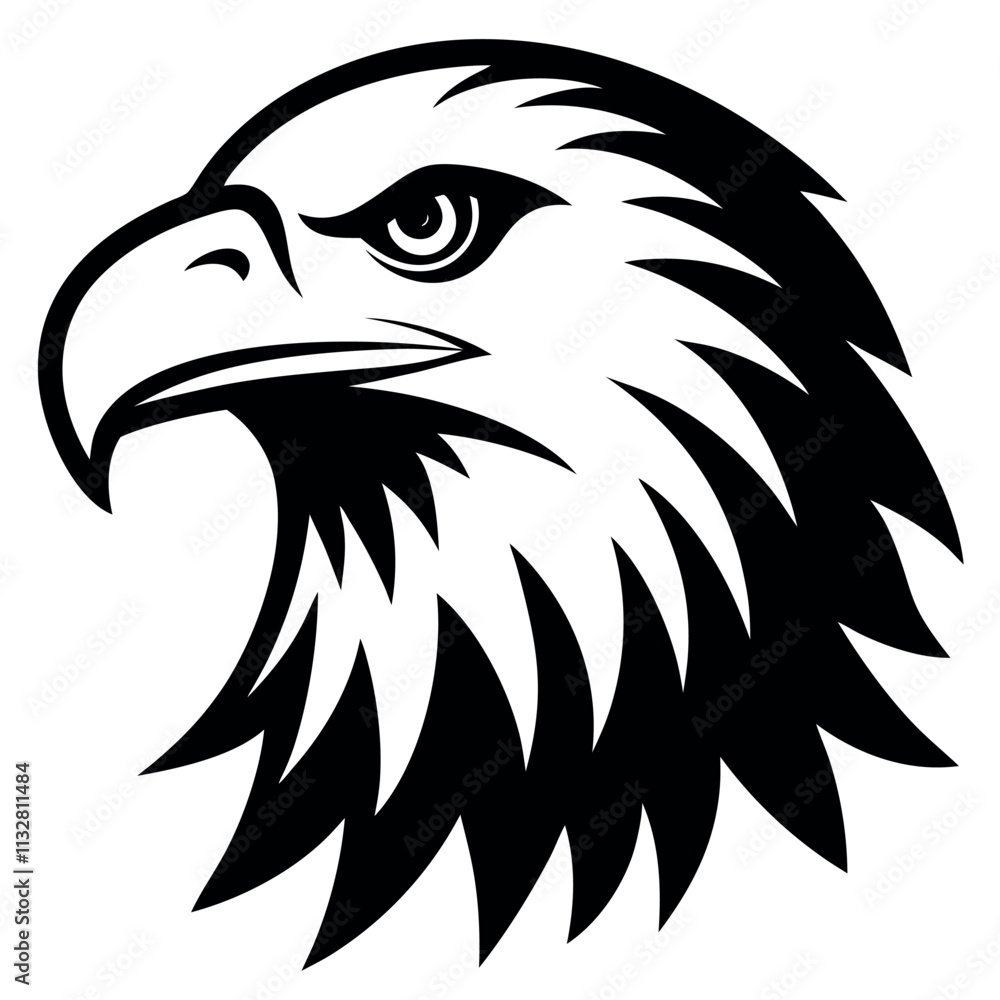 Obraz premium Eagle head vector illustration.