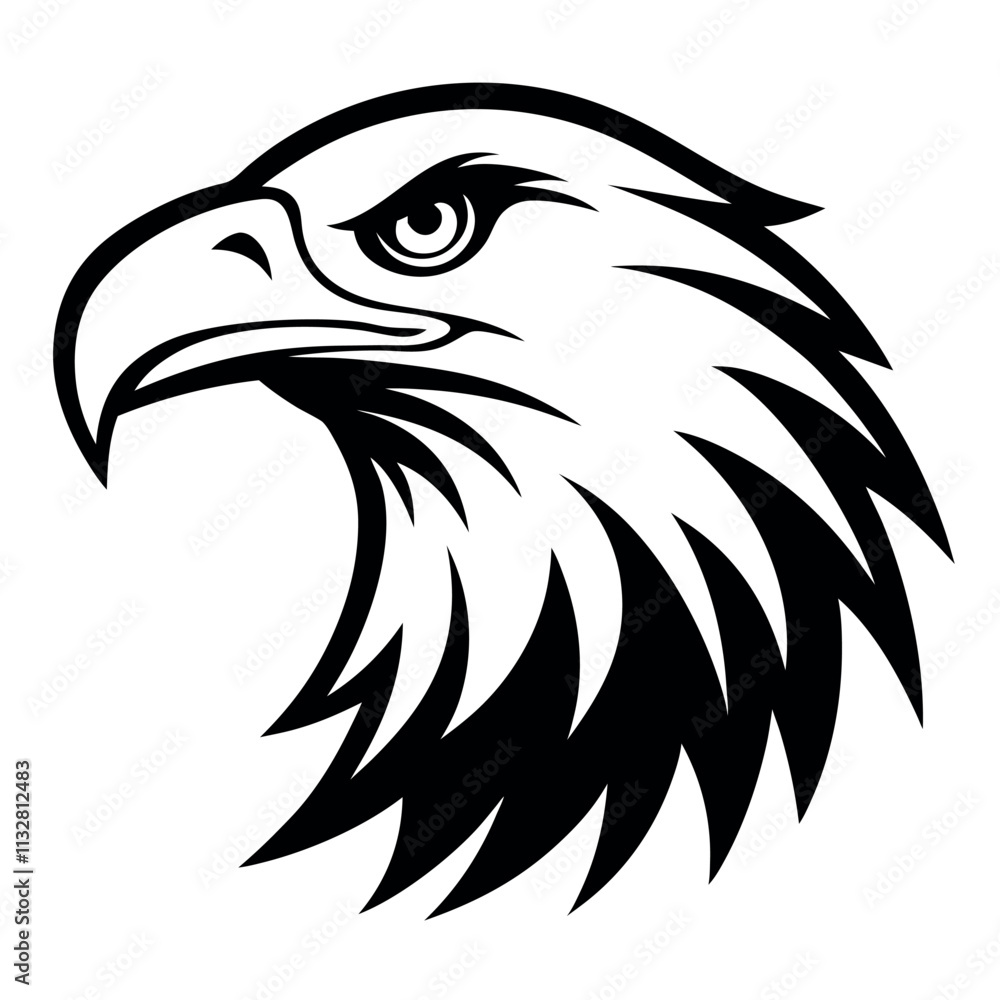 Obraz premium Eagle head vector illustration.