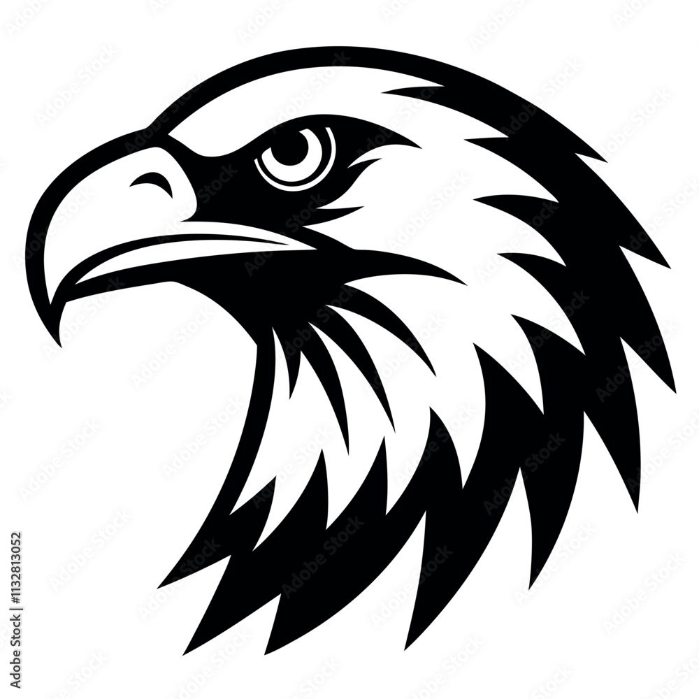 Obraz premium Eagle head vector illustration.