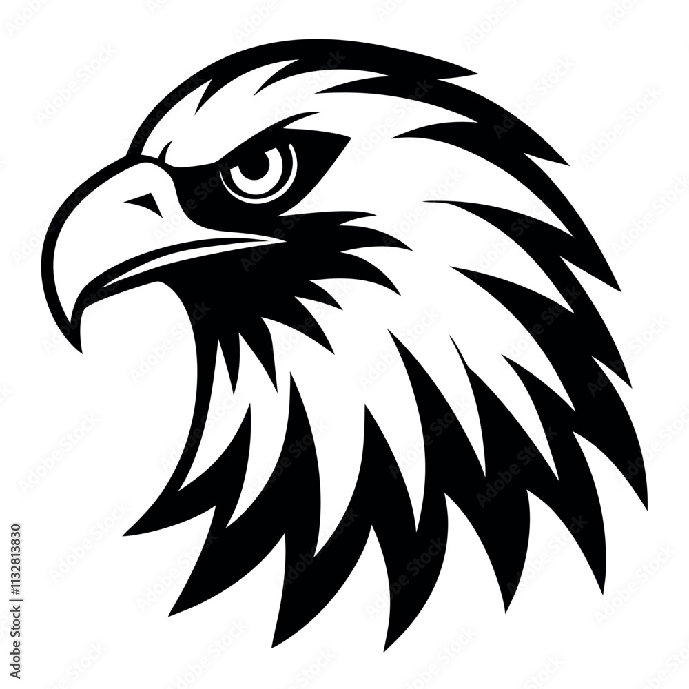 Obraz premium Eagle head vector illustration.