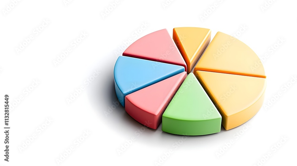 Fototapeta premium Colorful Pie Chart Model for Business Analysis, Education, Charts, and Data Representation in a Professional Setting