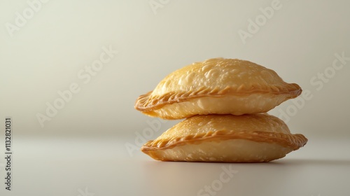 Golden, crispy empanadas filled with savory fillings like meat, cheese, or vegetables, placed on a white background, highlighting their traditional Latin American charm