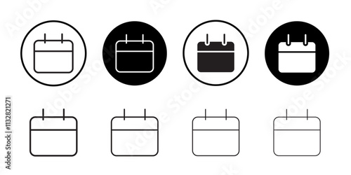 Calendar icon Flat line illustration