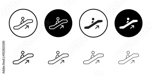 Evelator up icon Flat line illustration photo