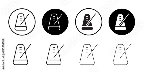 Metronome icon Flat line illustration