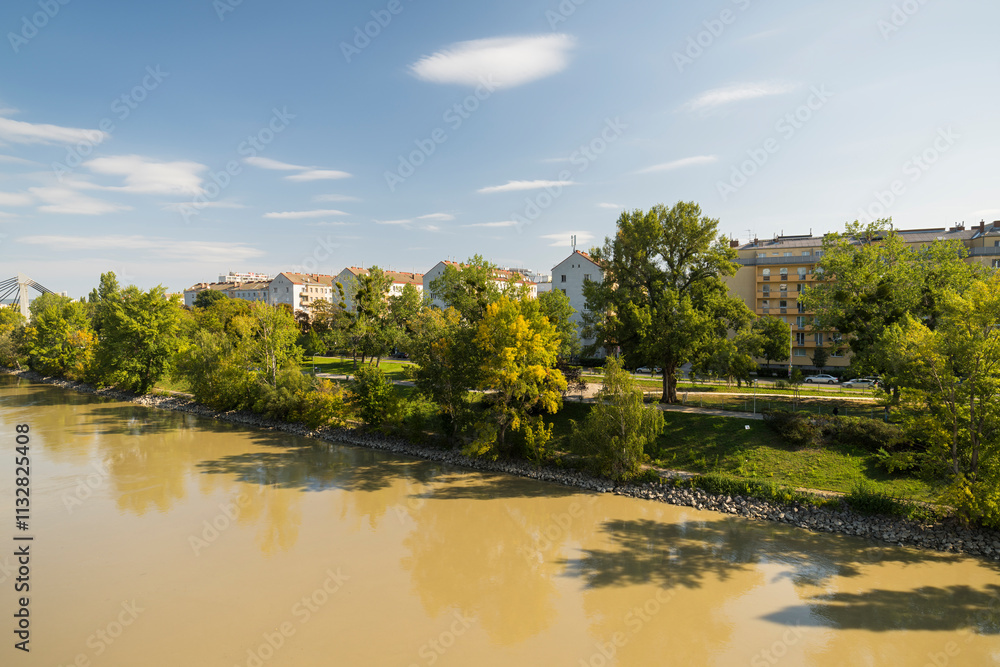 Obraz premium Donaukanal, 9. Bezirk, Alsergrund, Wien, Österreich