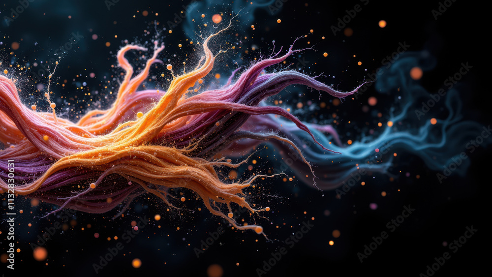 Obraz premium Swirling abstract textured colors with vibrant intensity.