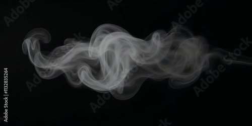 smoke steam isolated black background
