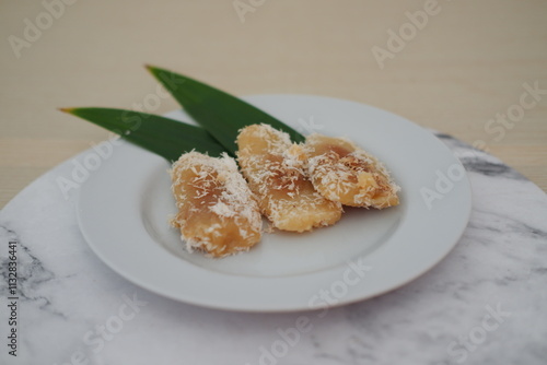 Tiwul is a traditional food from Gunung Kidul which is made from processed cassava photo