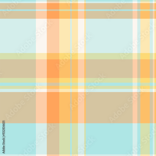 Trendy pattern seamless plaid, sketch vector tartan background. Damask texture textile check fabric in light and orange colors.