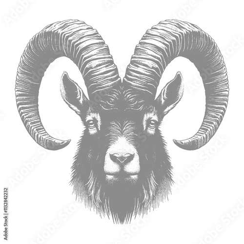 Goat Vector, bezoar ibex goat  vector