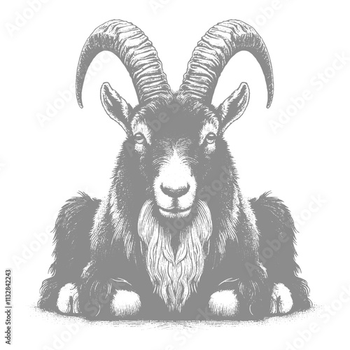 Goat Vector, bezoar ibex goat  vector