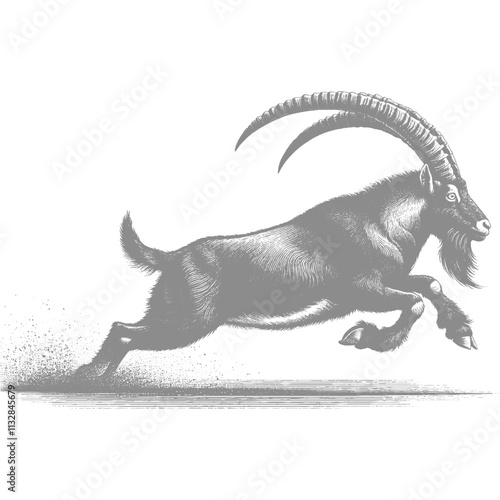 Goat Vector, bezoar ibex goat vector