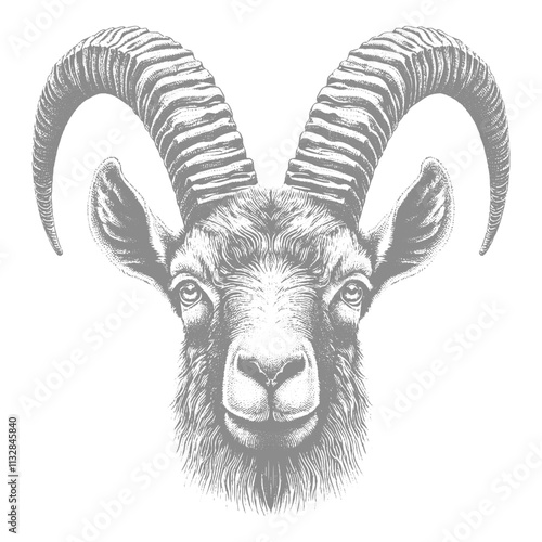 Goat Vector, bezoar ibex goat vector