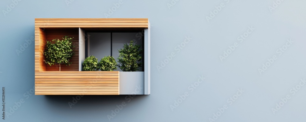 Fototapeta premium Sustainable minimalist architecture urban facade innovations