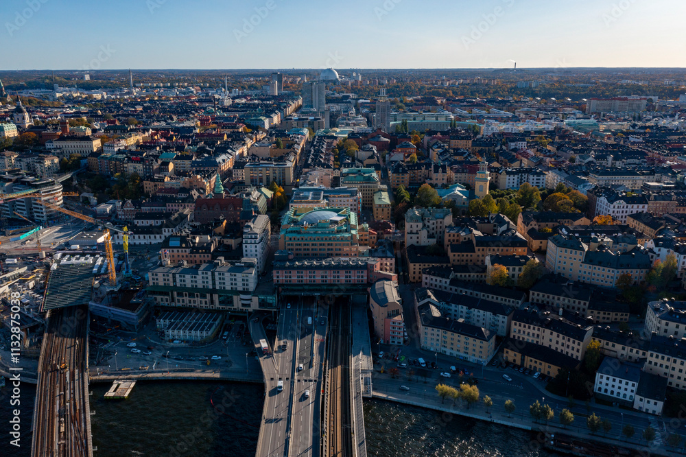 Obraz premium Stockholm aus der Luft