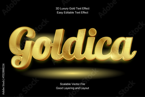 3D Luxury Gold Text Effect