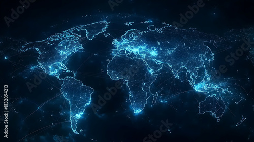 Global Connectivity and Business Networking Illustration