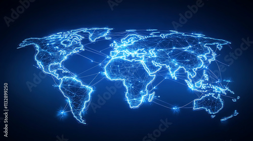 Global Business Network Concept with Digital Connections