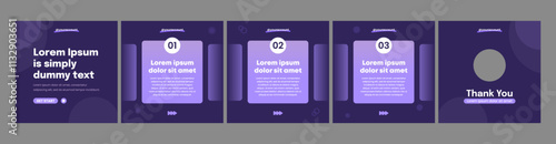 editable carousel slide template for social media posts