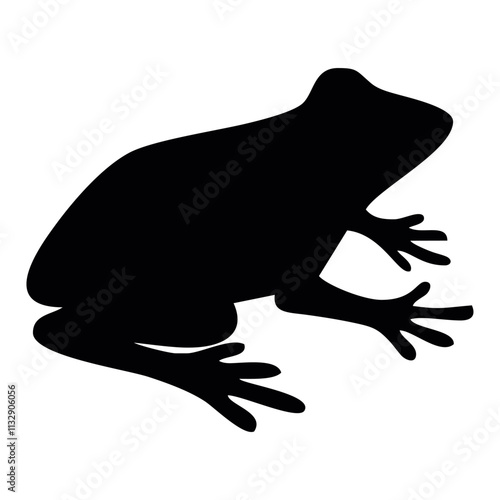 Frog silhouette vector 