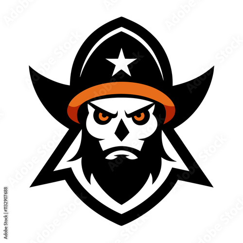 Space Pirate mascot logo design photo