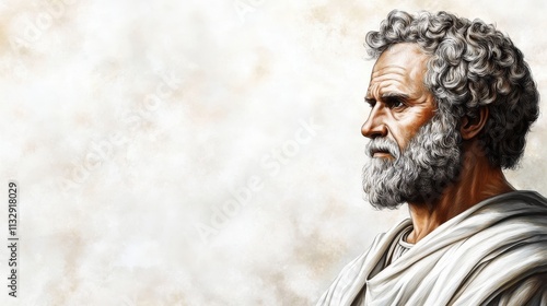 Artistic representation of Apostle Paul, the author of several New Testament epistles. photo