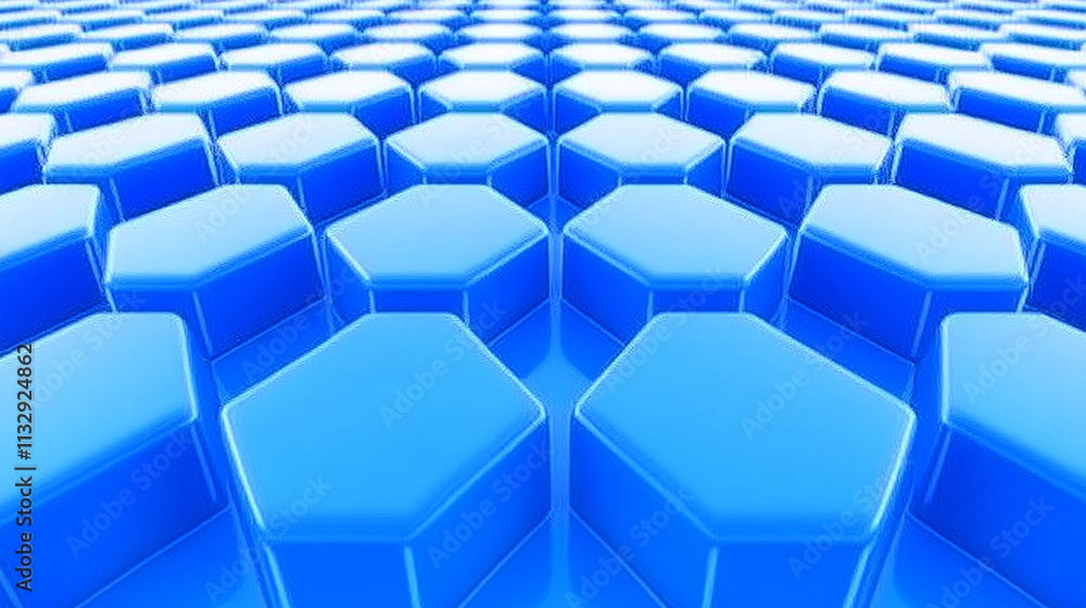 Obraz premium Blue hexagon background